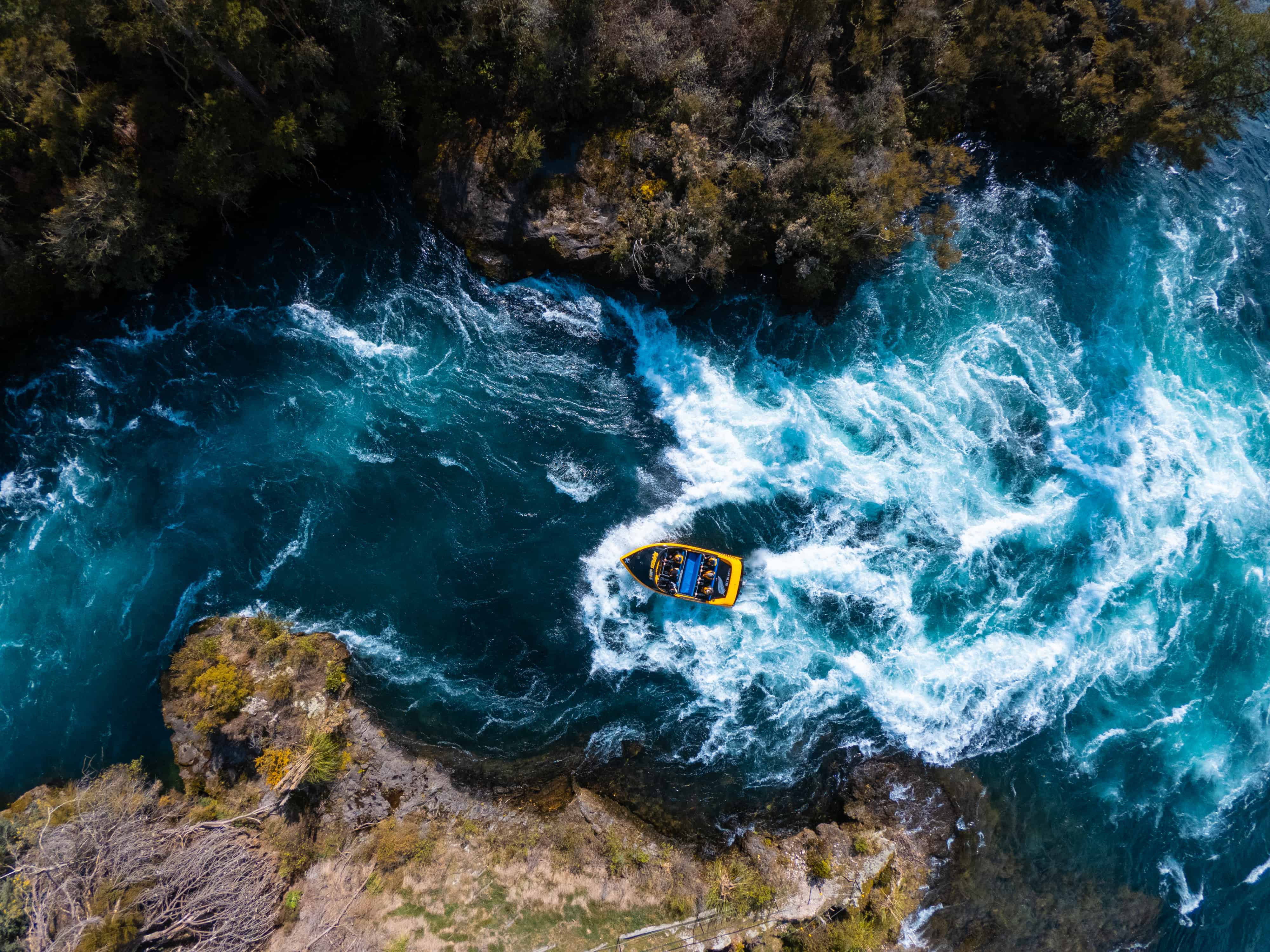 The power of the mighty Waikato River, Taupo